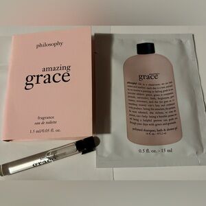 NEW Philosophy Amazing Grace Sample packet+Scent vial